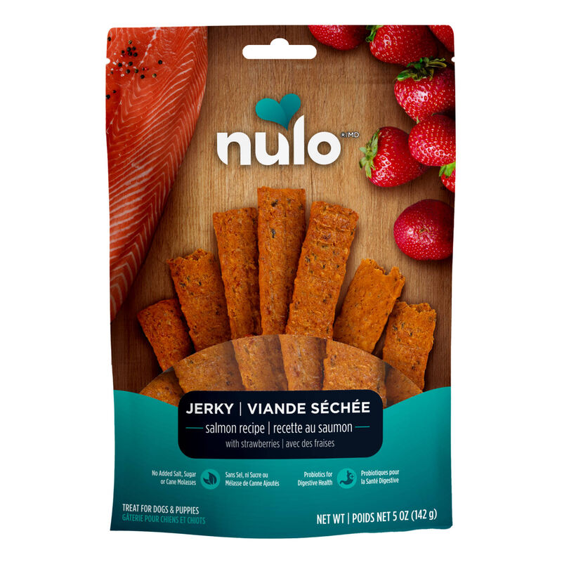 Nulo, Jerky Salmon with Strawberries - Dog Treats image number null