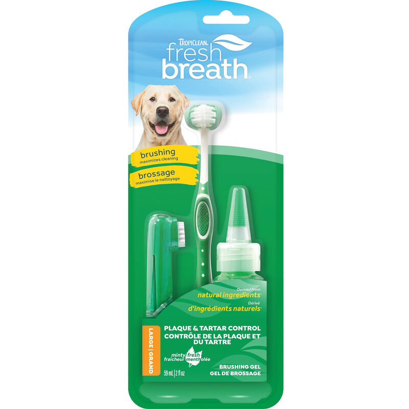 Tropiclean, Fresh Breath Oral Care Kit for Large Dogs image number null