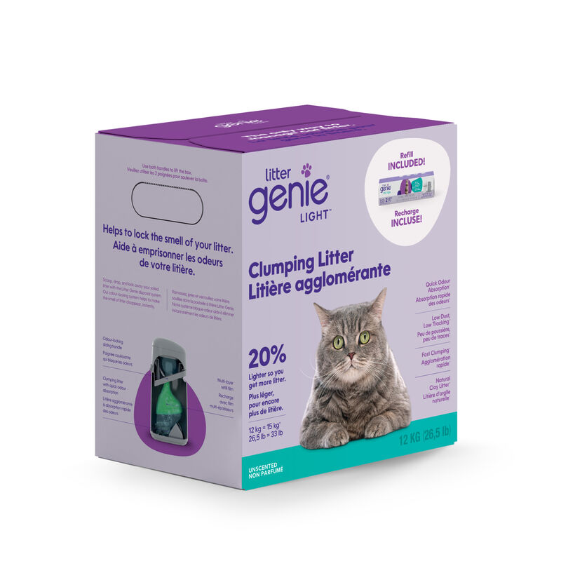 Litter Genie Clumping Litter 12 kg with Easy Roll Refill 8 Bags image number null