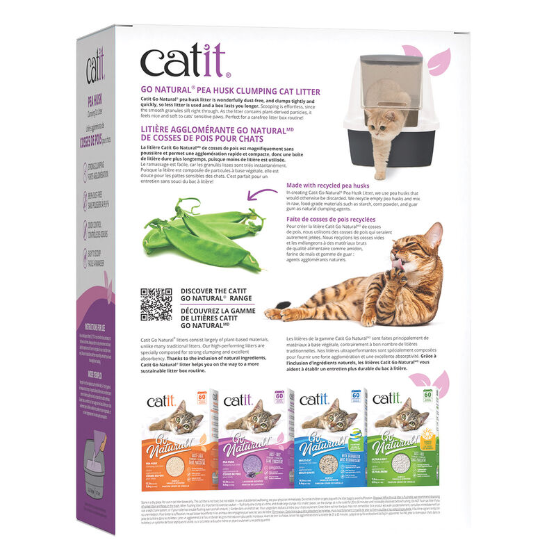 Catit, Go Natural! Pea Husk Clumping Litter - Lavender - 5.6 kg image number null