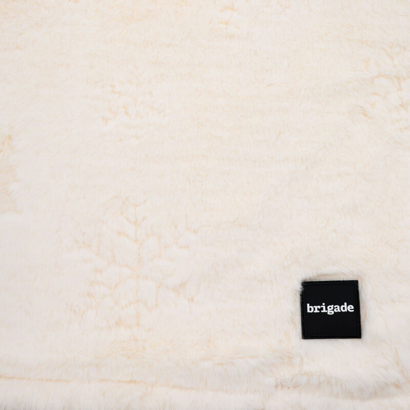 Brigade Ultra-soft Jacquard Fleece Blanket - Cream image number null