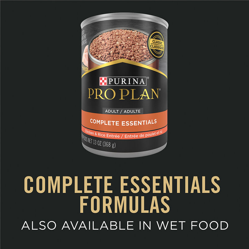 Purina Pro Plan Complete Essentials Adult, Shredded Blend, Chicken & Rice Dry Dog Food image number null