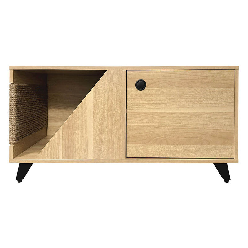 4 Cats & Dogs Home Furnishing Inc., Jessie Jr Cat Cabinet- Oak image number null
