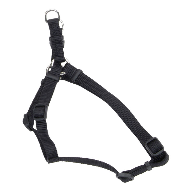 Adjustable Dog Harness, Black, Small - 5/8" x 16-24 image number null