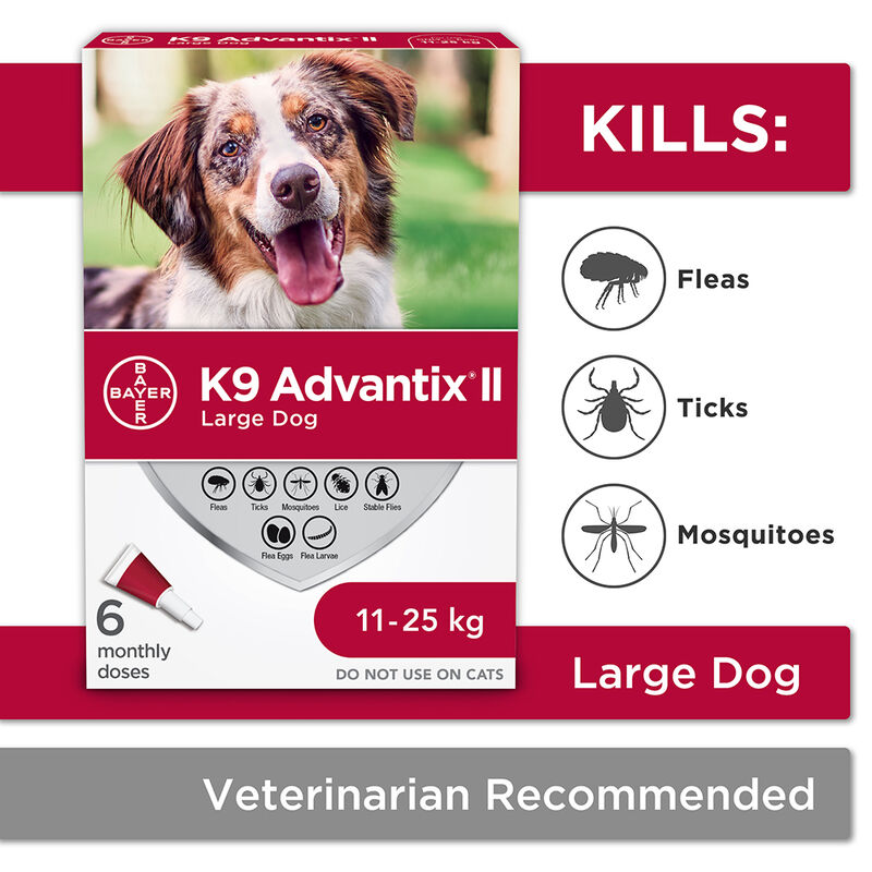 K9 Advantix II, Large Dog Flea & Tick Treatment & Protection, 11-25kg image number null