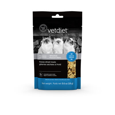 Vetdiet, Freeze Dried Cat Treats - Whitefish - 18 g - Freeze Dried Cat Treat