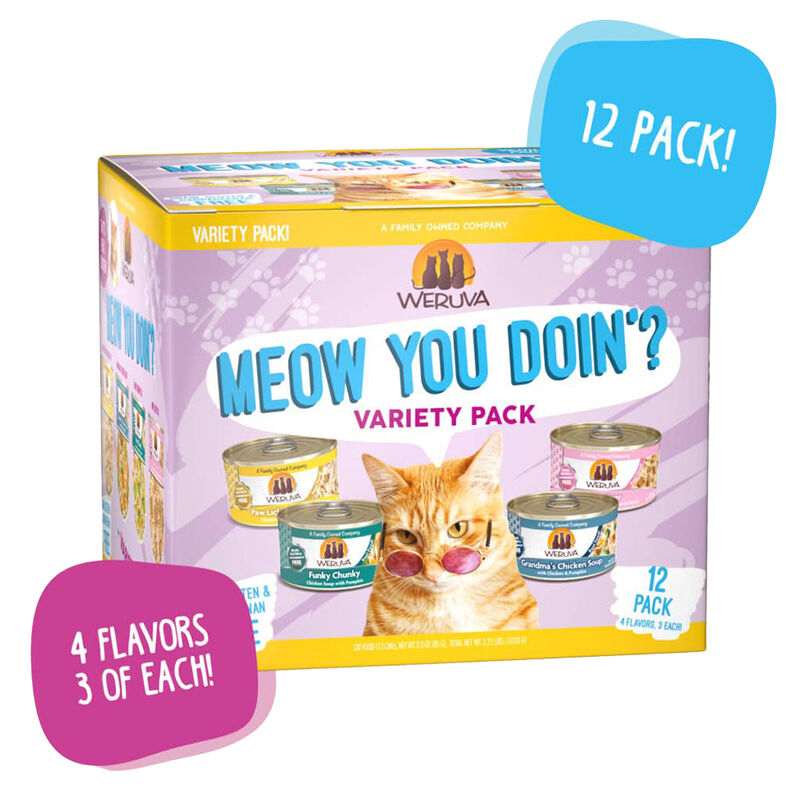 Weruva, Can Feline - Meow Ya Doin'! VP 12pk - Shreds  - Wet Cat Food image number null