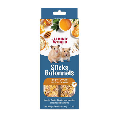 Living World Hamster Treat Sticks - Honey Flavour 2 pk