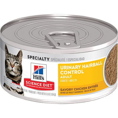 Science Diet, Adult Urinary & Hairball Control Savory Chicken Canned Cat Food - Wet Cat Food