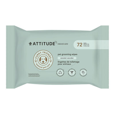Attitude Pet Grooming Wipes 72 ct
