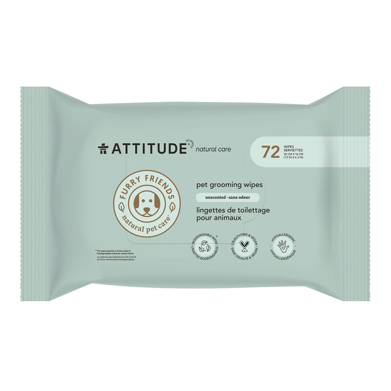 Attitude Pet Grooming Wipes 72 ct image number null
