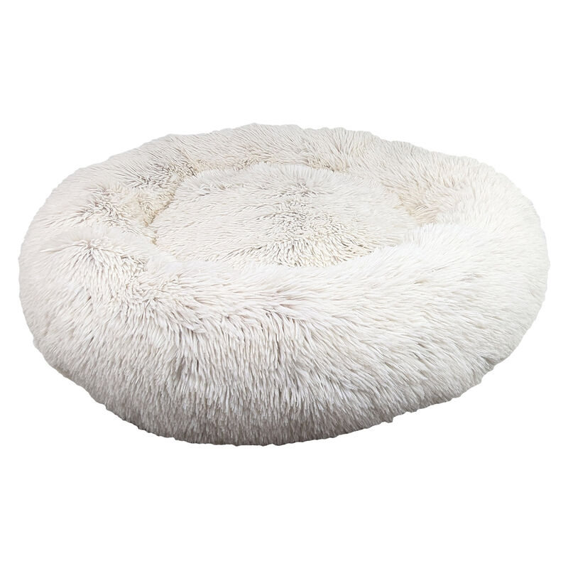 Brigade, Round Fuzzy Bed - Beige image number null