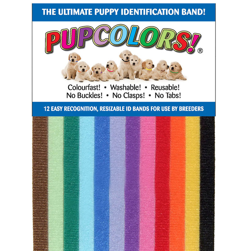 Pupcolors, Puppy Identification Bands - 12 Pk image number null