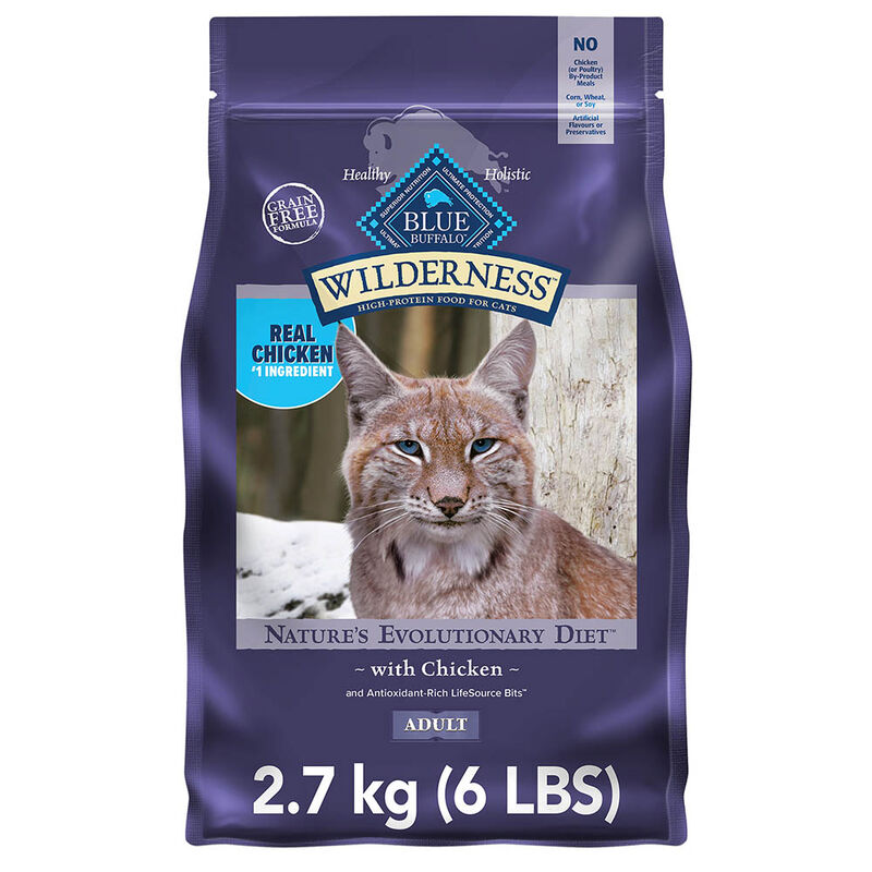 Blue Buffalo, Feline Adult - Wilderness - Chicken - 1.13 kg - Dry Cat Food image number null