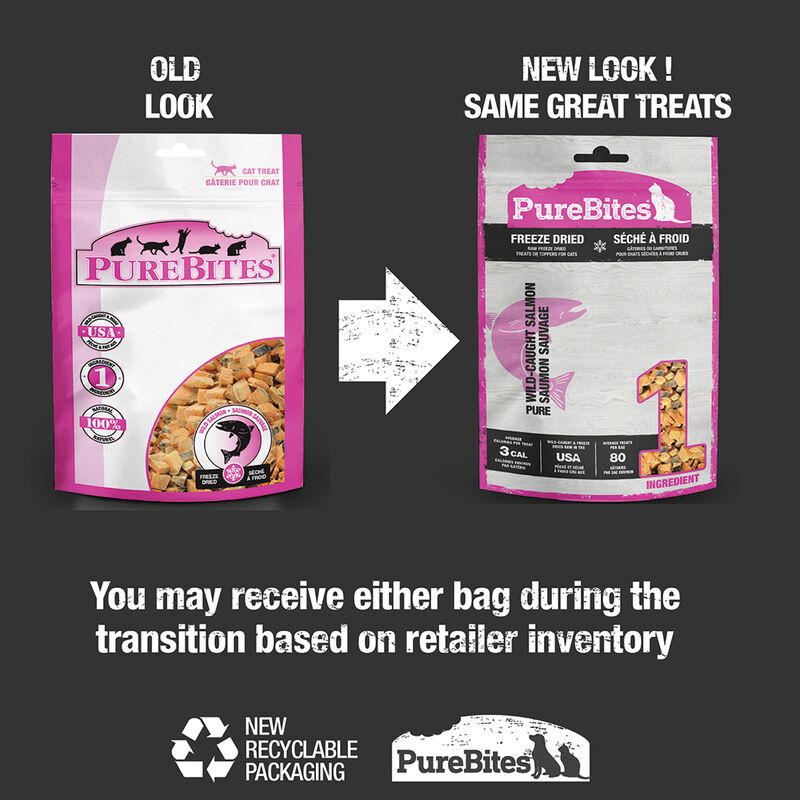 PureBites, Super Value Size Cat Treats - Salmon - 57 g - Freeze Dried Cat Treat image number null