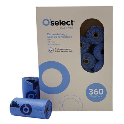O'select, Biodegradable Poop Bags - Fresh Cotton - 360ct