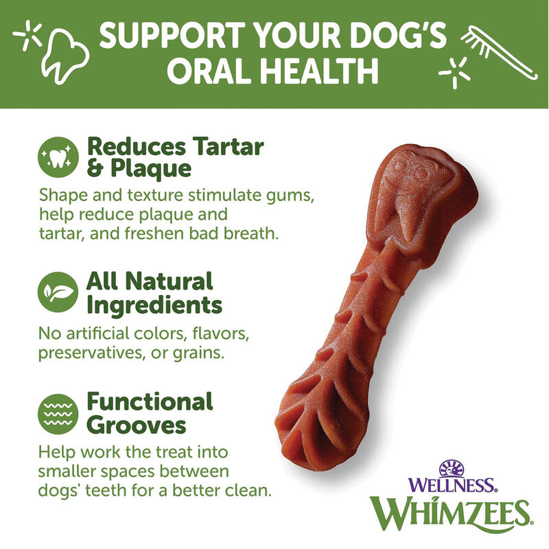 Whimzees, Dental Treat, Toothbrush Star Value Pouch -S-24 Pc image number null