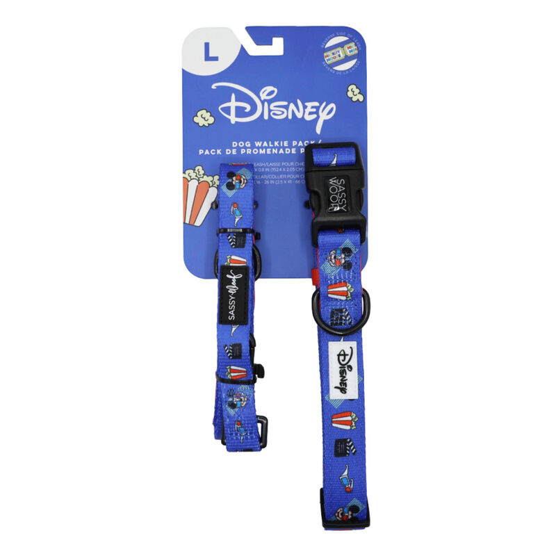Sassy Woof, Mickey Cinema Collar and Leash Set for Dogs image number null