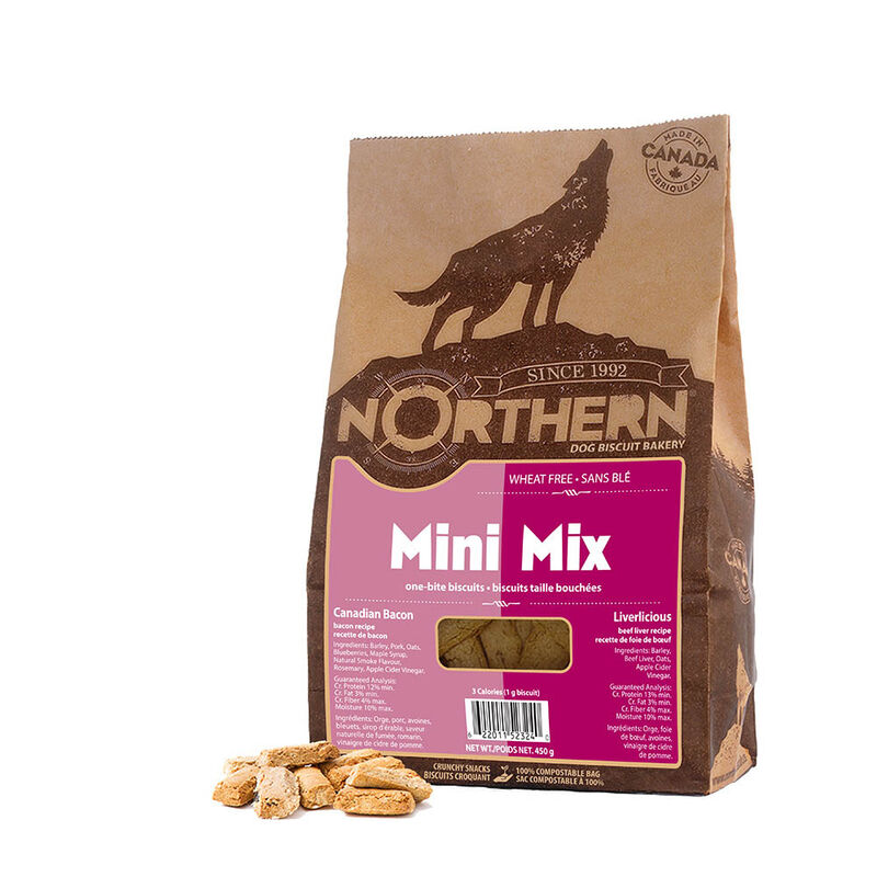 Northern Biscuit, Mini Mix Canadian Bacon & Liverlicious - 450 g - Dog Biscuit image number null