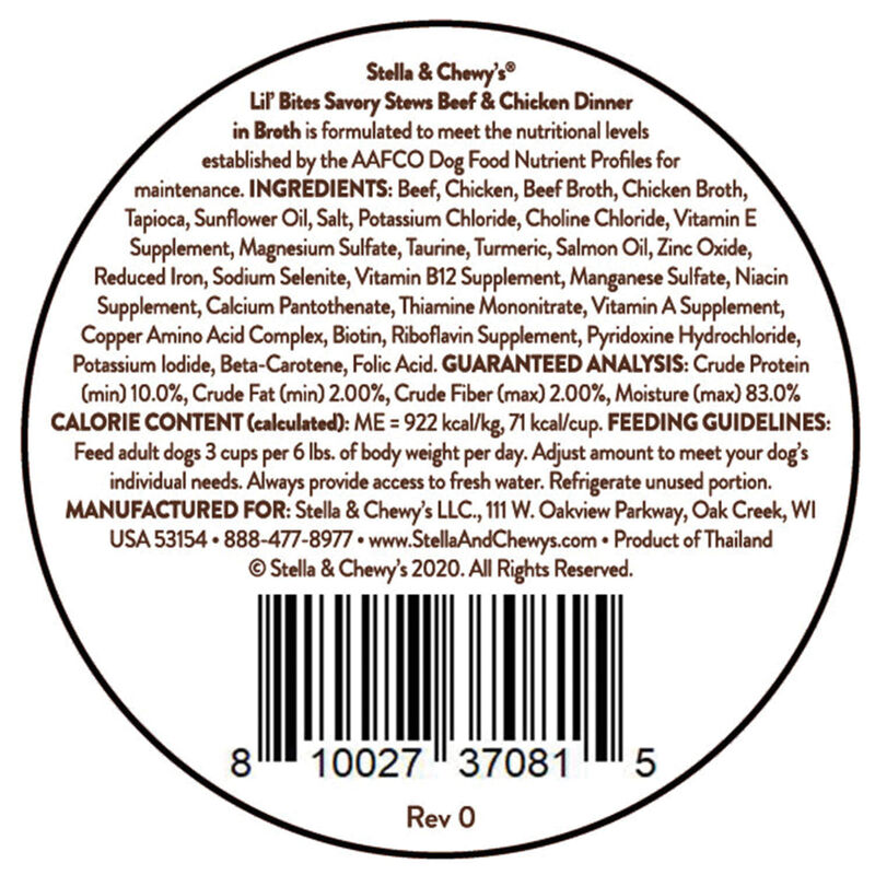 Stella & Chewy's Savory Stews Beef & Chicken Dinner in Broth &ndash; Dog Wet Food image number null