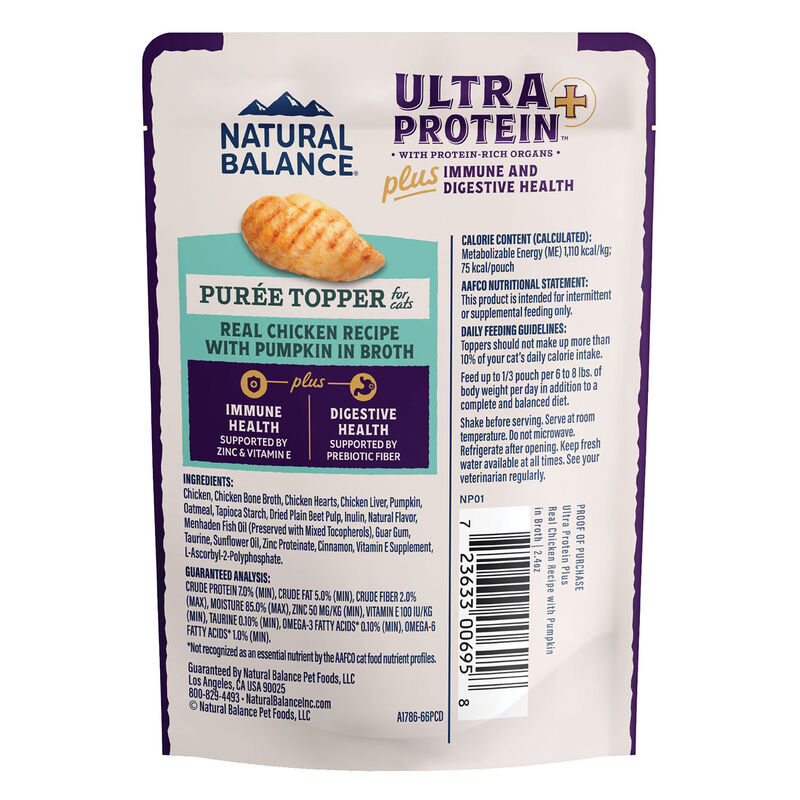 Natural Balance, Ultra Protein Plus - Immune & Digestive Health - Chicken & Organ Meats Puree Topper image number null