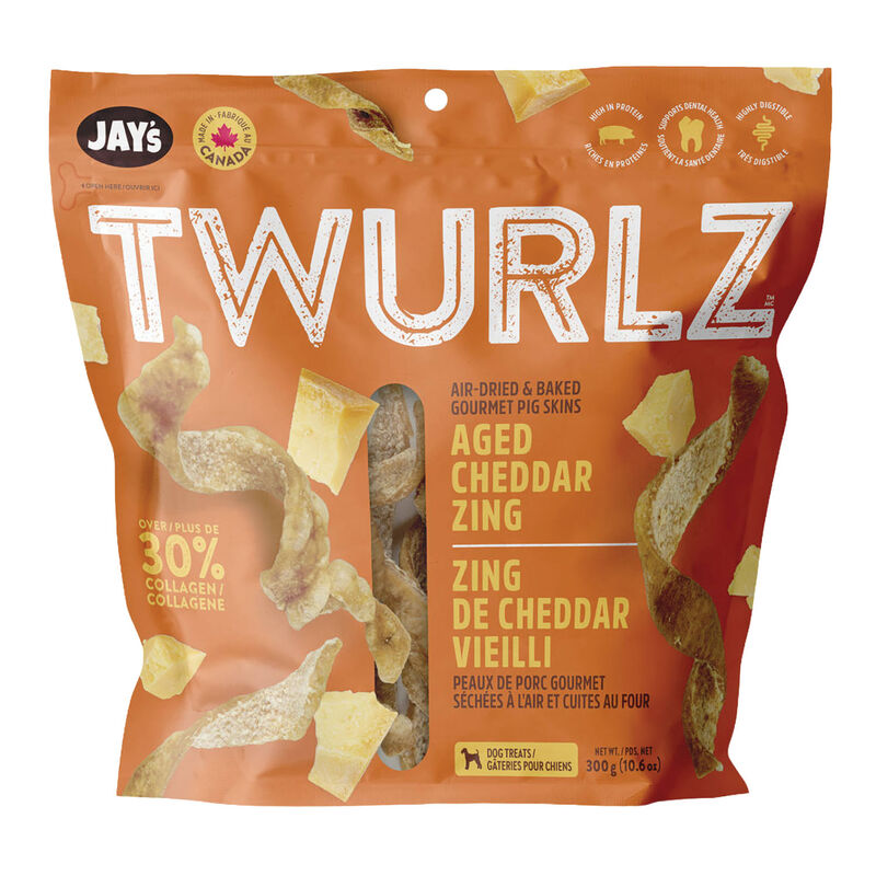 Jay's Tasty Adventures, Twurlz Aged Cheddar - Dog Treats image number null