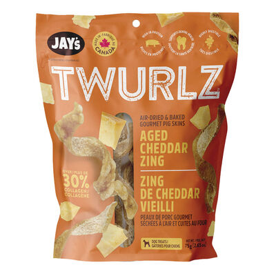 Jay's Tasty Adventures, Twurlz Aged Cheddar - Dog Treats