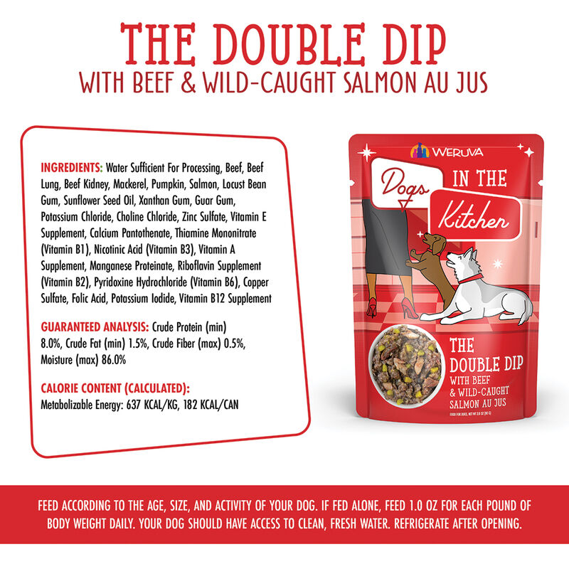 Weruva, Pouch, Adult - Double Dip - 80 g - Minced - Wet Dog Food image number null
