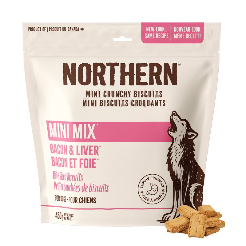 Northern Biscuit, Mini Mix Canadian Bacon & Liverlicious - 450 g - Dog Biscuit image number null