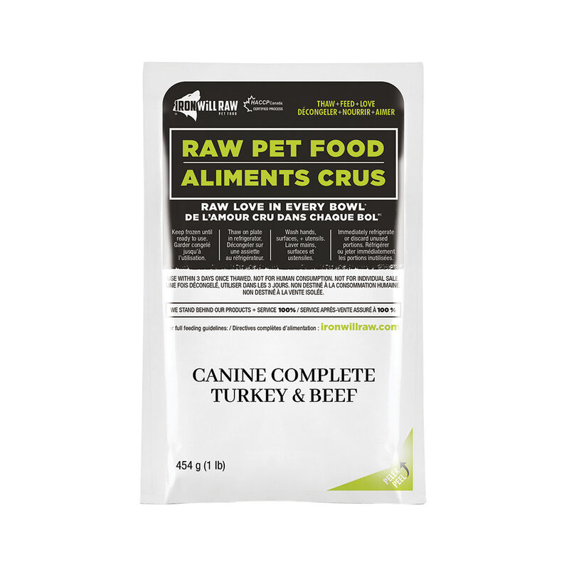 Iron Will Raw, Canine Complete, Turkey & Beef Dinner - 2.72 kg image number null