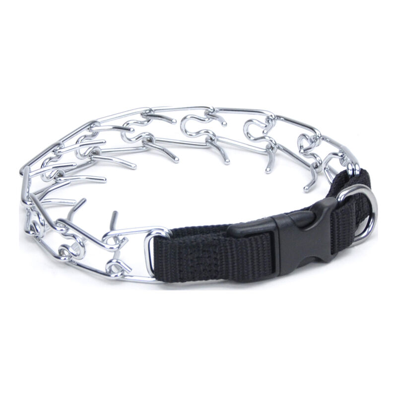 Easy-On Dog Prong Training Collar with Buckle, Black, 3.0 mm x 18" image number null