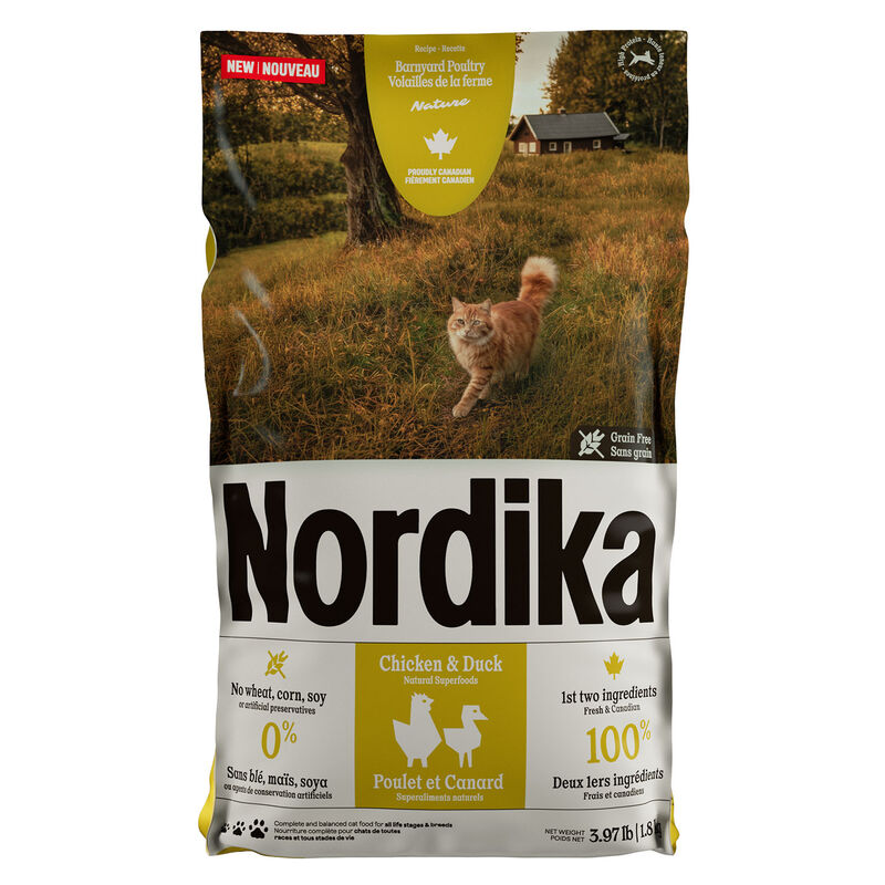 Nordika, Barnyard Poultry Recipe, Chicken and Duck - Cat Dry Food image number null