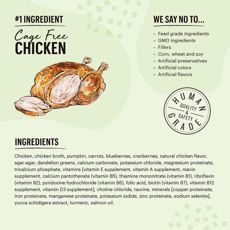 The Honest Kitchen, Feline Adult - Grain Free Minced Chicken in Bone Broth Gravy - 79.4 g - Wet Cat image number null