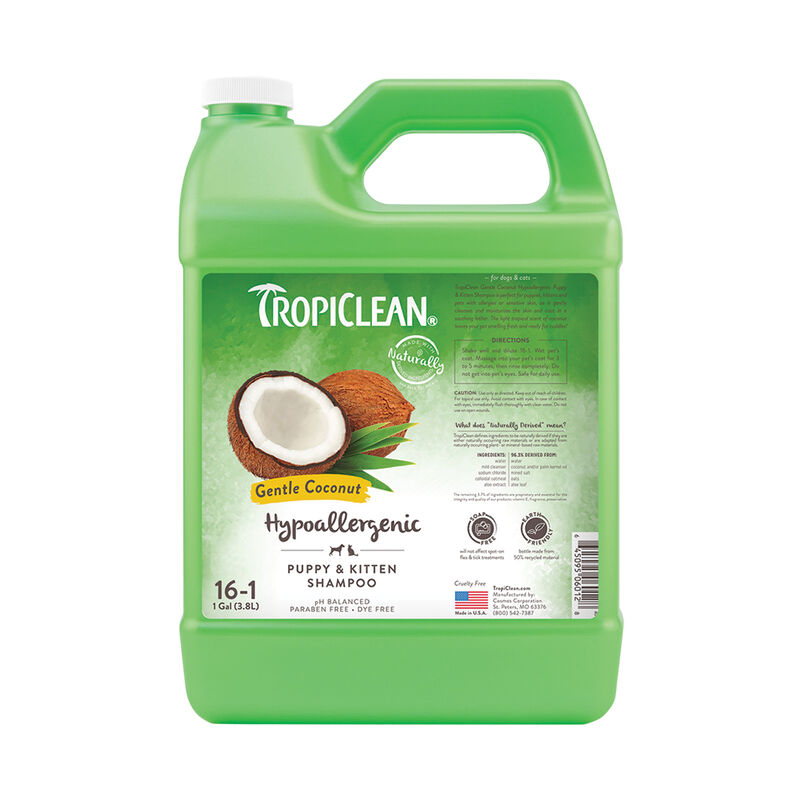 Tropiclean, Gentle Coconut - Puppy & Kitten Shampoo image number null