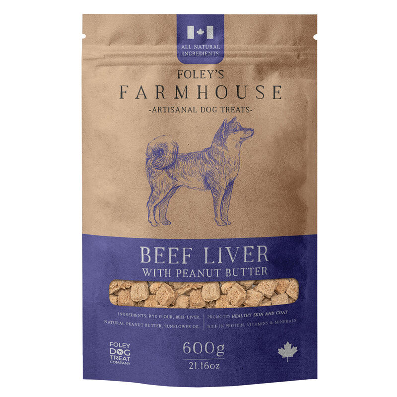 Foley's, Farmhouse Artisanal Dog Treats - Beef Liver with Peanut Butter - Dog Treats image number null