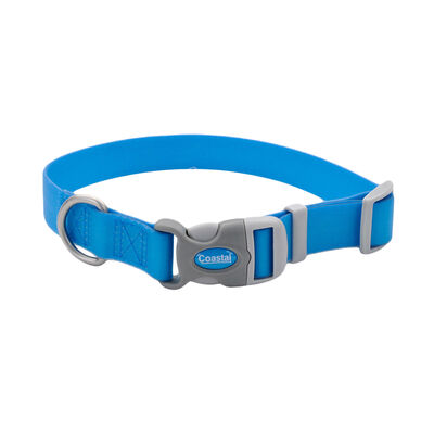 Adjustable Waterproof Collar, Aqua, Large - 1" x 18"-26"