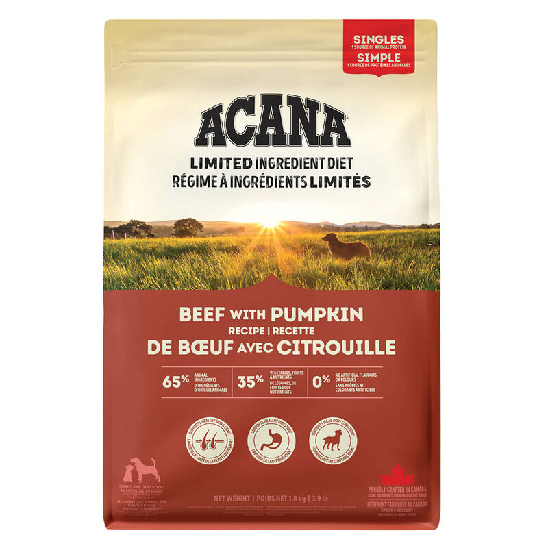 Acana, Limited Ingredient Diet, Beef with Pumpkin Recipe - Dry Dog Food image number null