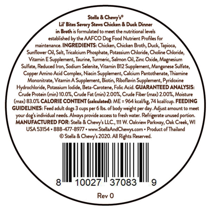 Stella & Chewy's Savory Stews Chicken & Duck Dinner in Broth &ndash; Dog Wet Food image number null