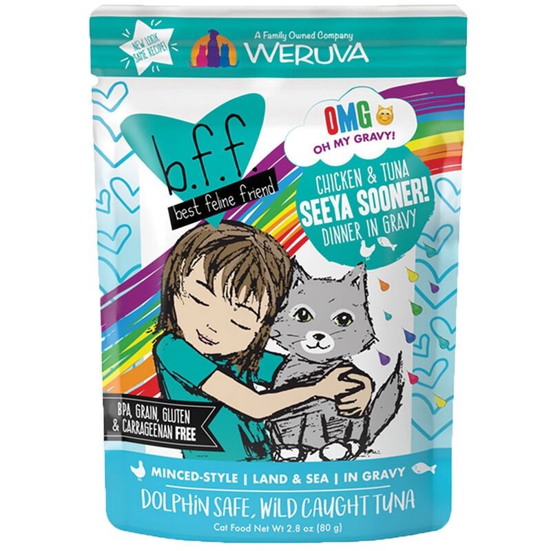 Weruva, Pouch, Feline Adult - Chicken & Tuna - 80 g - Minced  - Wet Cat Food image number null