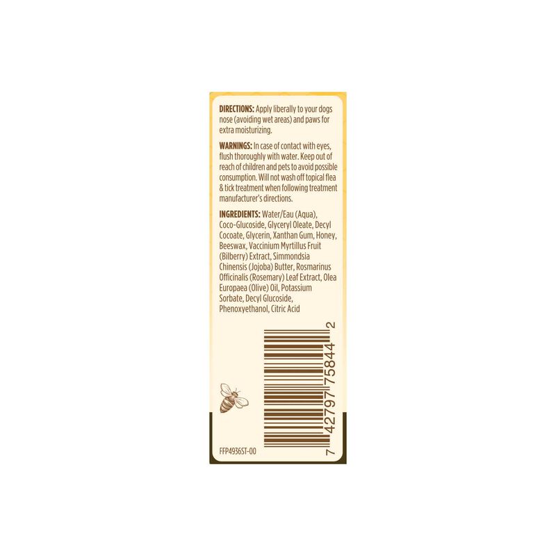 Burt's Bees, Paw and Nose Dog Lotion - 120 ml image number null