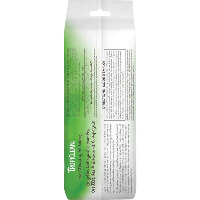 Tropiclean, Dog & Cat Ear Wipes - 50 ct image number null