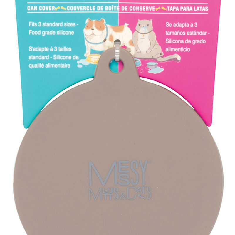 Messy Mutts, Silicone Universal Can Cover - Grey - 2.5" - 3.3" image number null