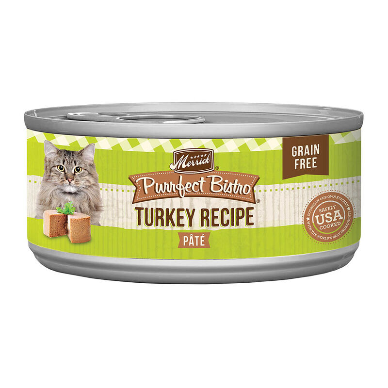 Merrick, Purrfect Bistro Grain Free Cat Can, Turkey Pate - Wet Cat Food image number null