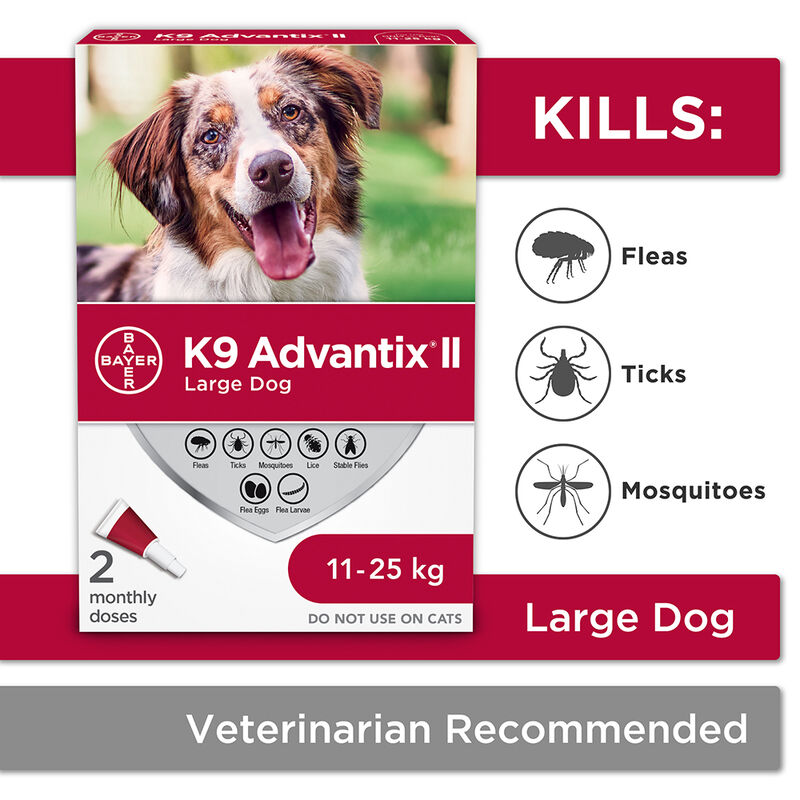 K9 Advantix II, Large Dog Flea & Tick Treatment & Protection, 11-25kg image number null