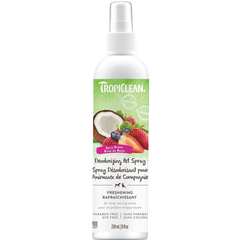 Tropiclean, Berry Breeze Deodorizing Spray for Pets - 8 oz image number null