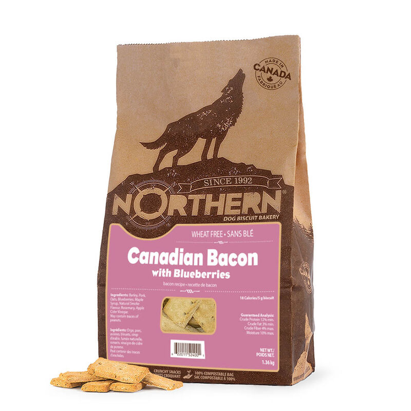 Northern Biscuit, Wheat Free Canadian Bacon with Blueberries - 1.36 kg - Dog Biscuit image number null