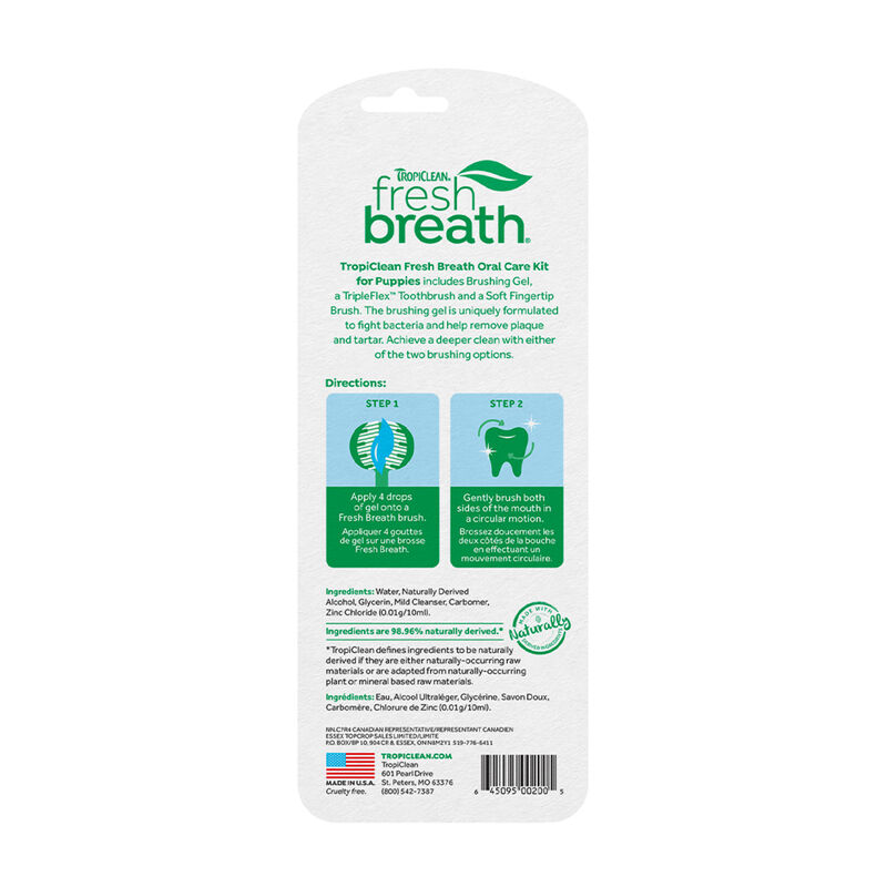 Tropiclean, Puppy, Dental Fresh Breath Oral Care Kit - 2 oz image number null