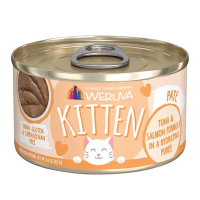 Weruva, Can, Kitten, Tuna & Salmon in Hydrating Puree - 85 g - Pate  - Wet Cat Food