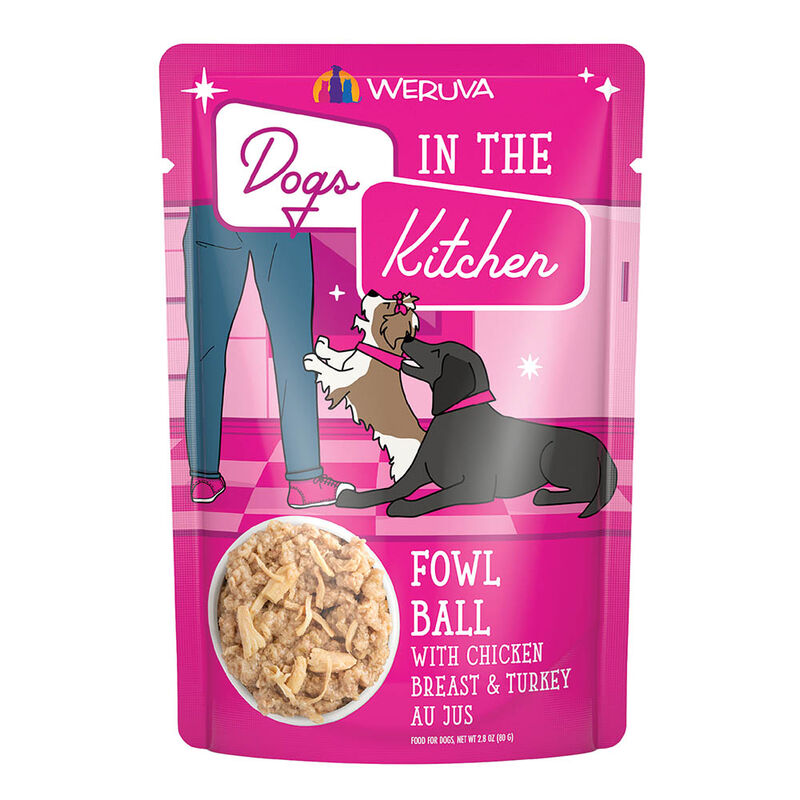 Weruva, Pouch, Adult - Fowl Ball - 80 g - Minced - Wet Dog Food image number null