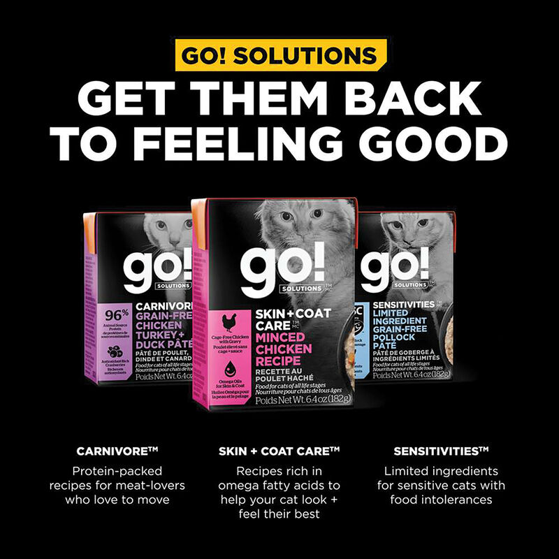 GO! SOLUTIONS, SKIN + COAT CARE Minced Chicken Recipe for cats - Wet Cat Food image number null